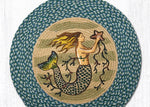 Handcrafted Mermaid Round Rug – Beach Cottage Style Accent Mat