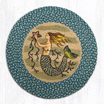 Coastal Mermaid Braided Jute Rug – Ocean-Inspired Round Patch Mat 27