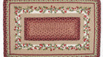 Rustic Cranberries Oblong Patch Area Rug Natural Jute 20x30