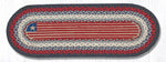 Braided Flag Patchwork Jute Runner for Rustic Home Styling