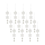 Melrose Jewel Tiered Snowflake Ornament Drop (Set of 12)