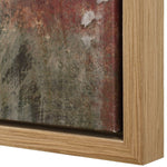 Industrial Abstract Set – Framed Art in Copper, Gray & Blue Tones
