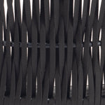 Close-up of black woven material with a blurred background