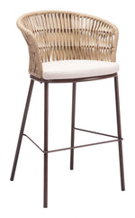 Modern Patio Bar Chair – Ergonomic Footrest and Armrest Support