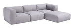 Modern Gray Outdoor Ottoman with Washable Cover