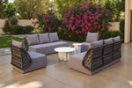 Contemporary Outdoor Coffee Table, Powder-Coated Finish