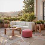 Textilene Base Ottoman for Contemporary Outdoor Living