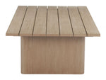 Weather Resistant Faux Wood Coffee Table for Garden & Lounge Areas