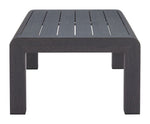 Rectangular Faux Wood Coffee Table in Sleek Black Finish