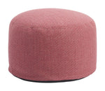 Modern Red Outdoor Ottoman with Washable Cover