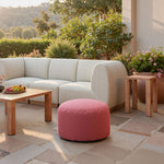 Contemporary Olefin Fabric Ottoman for Patio