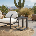 Rectangular Powder-Coated End Table for Contemporary Spaces