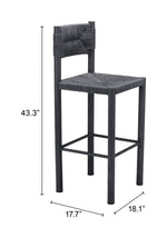 Durable Aluminum Frame Barstool – Comfortable Outdoor Seating