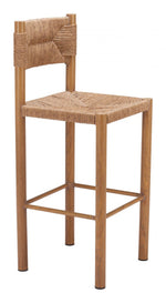 Iska Natural Barstool – Outdoor Aluminum Frame