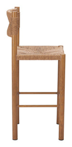 Faux Wood Aluminum Outdoor Bar Stool – Durable & Stylish