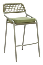 Rio Green Barstool – Outdoor Steel & Rattan Frame