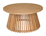 Modern Round Solid Acacia Coffee Table for Living Room