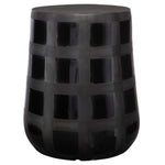 Uttermost decorative black accent stool for patio or living room