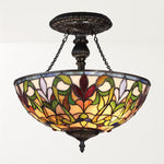Traditional Semi-Flush Ceiling Lamp – Tiffany Style by Fine Art Lighting