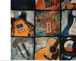 Music Pun Tapestry – 26x26 Cotton Wall Art for Musicians