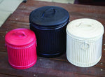 Manual Woodworkers Decorative Metal Canisters – Set of 3 for Kitchen