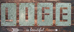 Farmhouse Quote Wall Signs – Manual Woodworkers Life is Beautiful Set