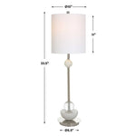Luxury Accent Table Lamp – Uttermost Exposition Nickel & Marble