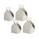 Whitewashed Woven Baskets with Handles