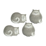 Melrose Happy Terra Cotta Cat Shelf Sitter (Set of 4)