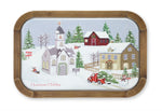 Christmas Village Wall Decor with Church and House