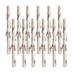 Melrose Rustic Birch Log Bundle with Snowy Accents (Set of 12)