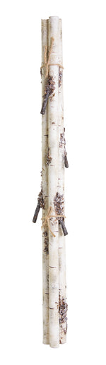 Rustic Birch Log Bundle with Snowy Accents