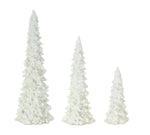 Holiday Tabletop Tree Set of Six in Neutral Off White