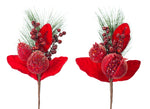Beaded Pomegranate and Pear Pine Pick