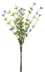 Blue Berry Foliage Spray – Faux Floral Stem 21 Inches