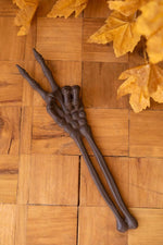 Gothic skeleton arm tabletop decoration