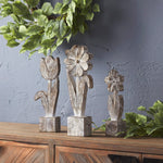rustic flower statue