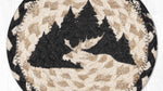 Moose Table Coaster – Rustic Lodge Style Jute Round Mat