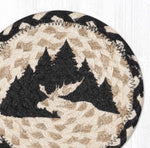 Rustic Moose Coaster – Hand-Stenciled Design for Cabin & Woodland Decor