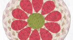 Eco-Friendly Floral Coaster – Pink Graphic Flower on Jute by Earth Rugs