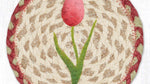 Earth Rugs Handcrafted Coaster – Spring Tulips on 7
