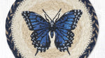 Earth Rugs butterfly farmhouse round coaster