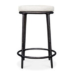 Uttermost Heavy Textured Java Finish Oyster White Thayer Outdoor Counter Stool