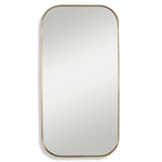 Uttermost Taft Plated Brass Rectangular Wall Mirror 21x41 Inch