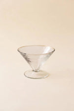 hammered glass martini glass
