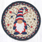 Rustic Patriotic Gnome Round Jute Trivet – Americana Kitchen Hot Pad