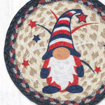 Fourth of July Patriotic Kitchen Trivet – Rustic Round Jute Design