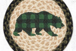 Plaid Bear Print Hot Pad – Braided Jute Lodge Style Trivet