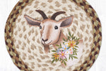Country Kitchen Trivet – Rustic Nanny Goat Art on Natural Jute