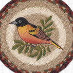 Earth Rugs Braided Trivet – Oriole Wildlife Bird Design